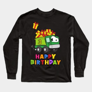 3rd Birthday Party 3 Year Old Three Years Long Sleeve T-Shirt